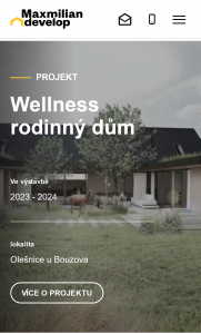 Nový prezentační web zaměřený na design a čisté provedení | Výkladní skříní webu Maxmilian Develop je stránka prezentující veškeré jejich projekty